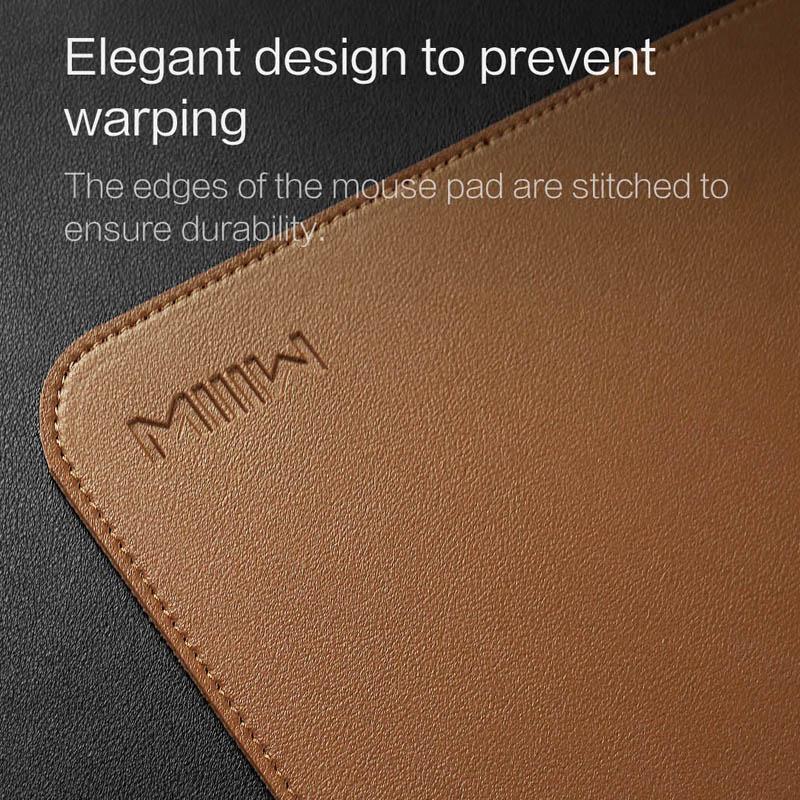 Xiaomi Большой кожаный пробковый коврик для мыши MIIIW, двусторонний водонепроницаемый мягкий прочный настольный коврик 900*400 мм