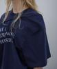 LCDC™ Draped Lettering Print T-Shirt (Navy)