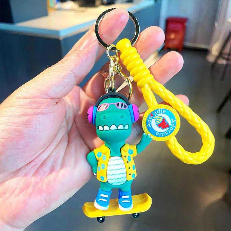 Adorable Cartoon Dinosaur Keychain Perfect For Backpacks And Car Keys