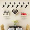 6 Pack Wall Mounted Wine Rack,Spiral Wine Wall Holder, Metal Wine Bottle Display Holder for Wine Storage Wall Wine Theme Decor, Black (Downward