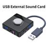 Converter for Laptop External Audio Card Stereo Sound Card External Sound Card USB Sound Adapter