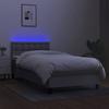 Maison Exclusive - Sommier à lattes de lit avec matelas et LED Gris clair 90x200cm