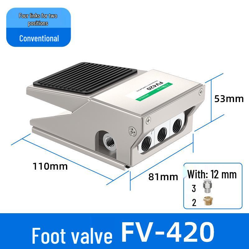 Pneumatic Foot Pedal Valve 4F210-08: Air Directional Control for Cylinders