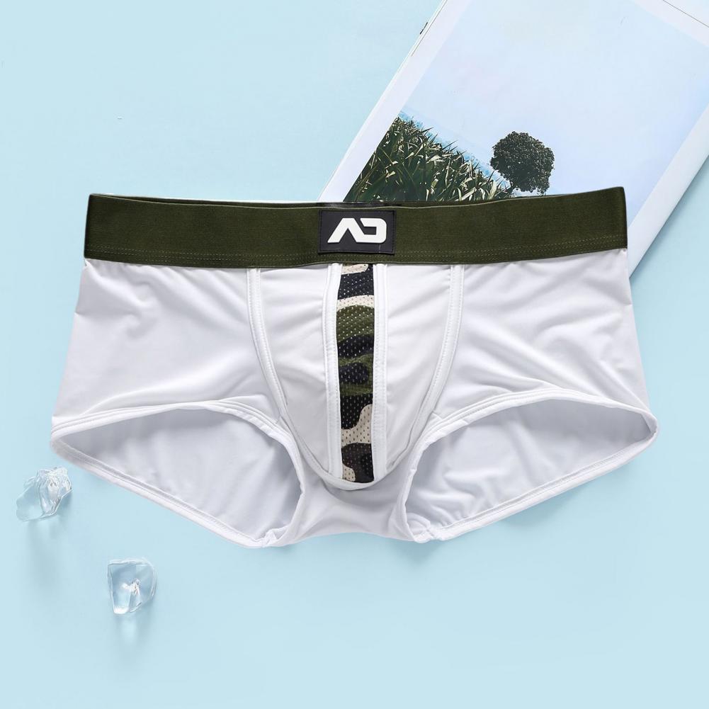 Мужское повседневное нижнее белье с низкой посадкой, цветные шорты-трусы с 3D U-образным вырезом, высокоэластичные трусики с расширенным эластичным поясом