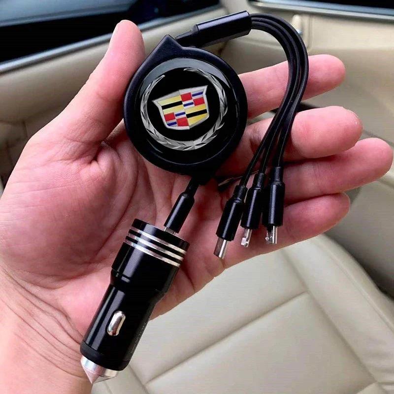 Автомобильный USB-кабель 3-в-1 Зарядные устройства для аккумуляторов Отделка для Cadillac ATS BLS CT4 CT6 CTS ESCALADE STS XLR XT4 XT5 XTS SLS