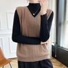 Женский кашемировый жилет Qinghe Cashmere 30% кашемир 70% шерсть осенне-зимний кашемировый жилет мягкий и теплый
