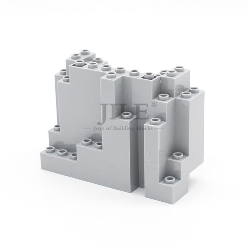 Moc Rock Panel Rockery Mountain DIY City Street View Bulk Building Blocks Bricks Set Compatible with Assembles Particles Toys