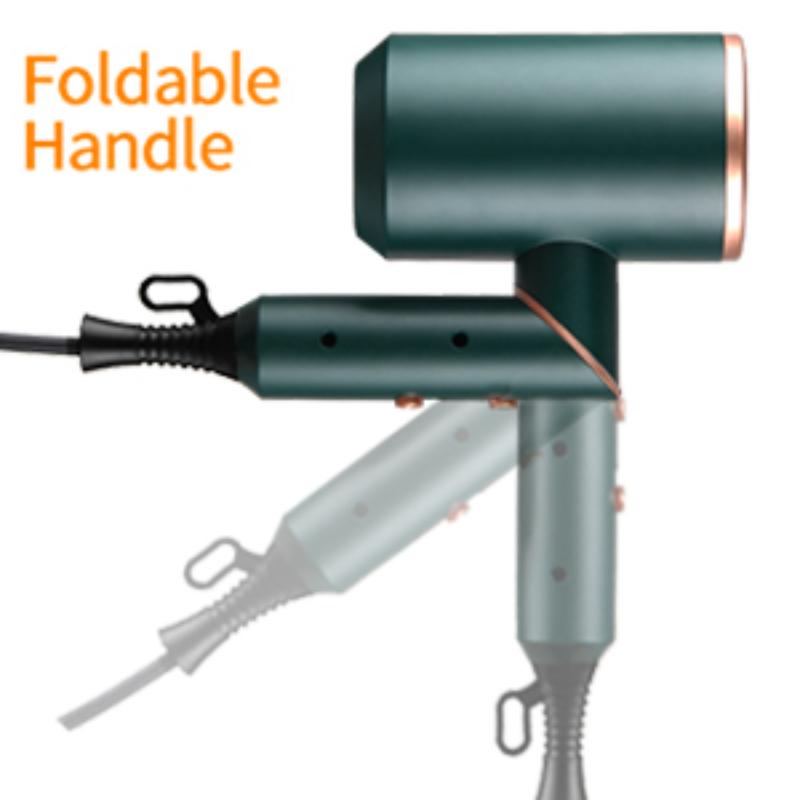 Складной фен для дома, электрический бесшумный фен для горячего/холодного воздуха, Blue-Ray, отрицательный ион, собирающий воздух, фен для волос
