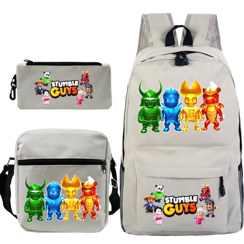 Game Merchandise Printed Children'S Schoolbag Set Teen Backpack Three-Piece Set