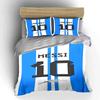 Blue and White Messi 10 Bedding Set Bedding set (1 duvet cover, 2 pillowcases, duvet not included)