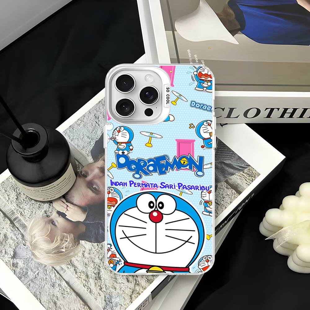Мультяшный чехол для телефона с Дораэмоном Для iPhone 16 15 14 13 12 11 Pro Max 17 Plus Цветная накладка