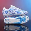 Youth Football Cleats Grass Turf Non-Slip TPR Sole Low-Cut PVC Upper Lace-Up Training Shoes Boys Girls