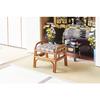 Otake Sangyo OT-14-JP Stackable Rattan Chair for Buddhist Altars, Navy and Gold Brocade Brown, 43x38cm, for Buddhist Memorial Services and Tatami Room