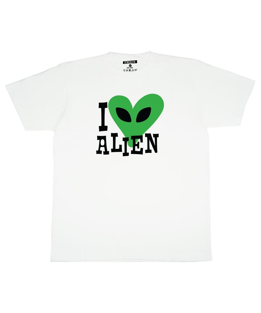 Laipeutaimkollegtibeu Футболка с коротким рукавом I Love Alien Белая