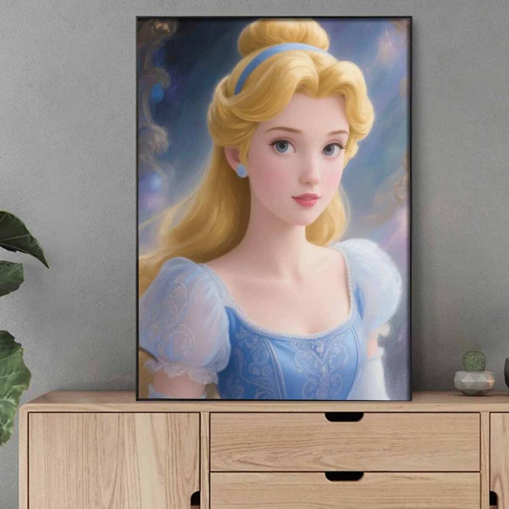 DIY Diamond Painting The Princess In The Oil Painting Cross Stitch Kit Mosaic Art Diamond Painting Full Circle Diamond Home Decoration