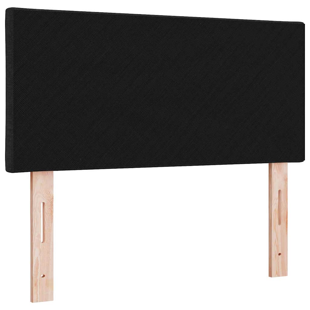 LED Headboard in Black 90 cm Fabric