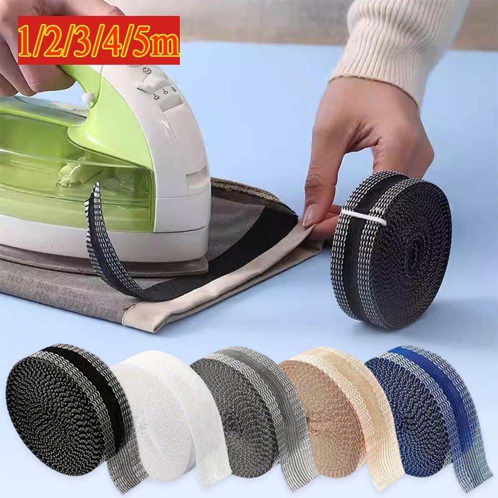 Washable Pants Hem Tape 1-5m Fabric Fusing Tape Multifunctional Iron on Hem Tape Curtain Hemming