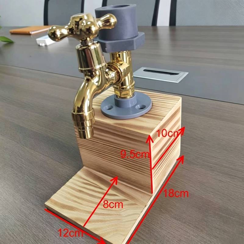 Whiskey Dispenser With Carbonized Wood Grain For Home Bar Enthusiasts
