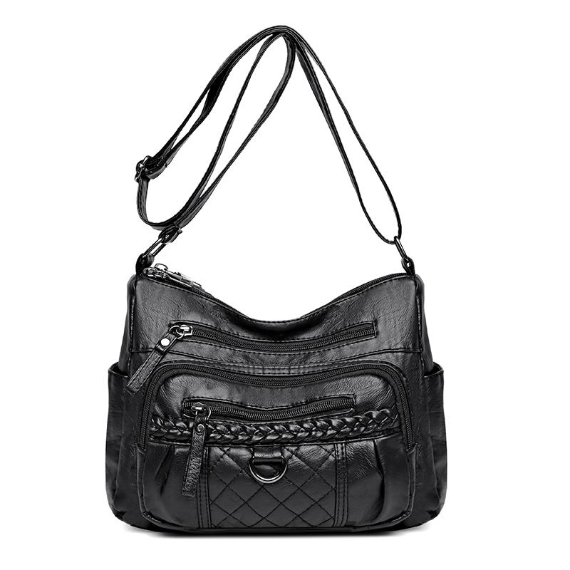 Leather Armpit Bags For Women Shoulder Crossbody Bag Ladies Vintage Underarm Handbags Suitable For Mothers Mom To Use