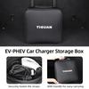 PIG1 New Energy Vehicle Charging Gun Storage Pouch Waterproof Leather Car Organizer Bag For VW Tiguan Golf Passat mk5 mk6 CC Golf 5 7