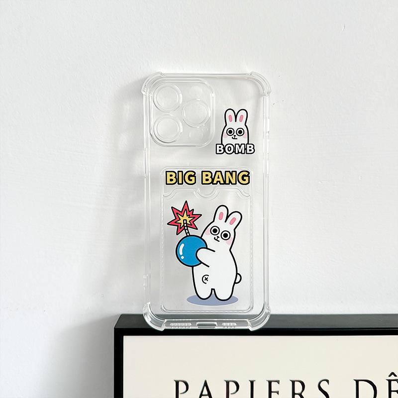 Чехол-держатель для карточек Zhitai Apple iPhone 15/14/XS с рисунком