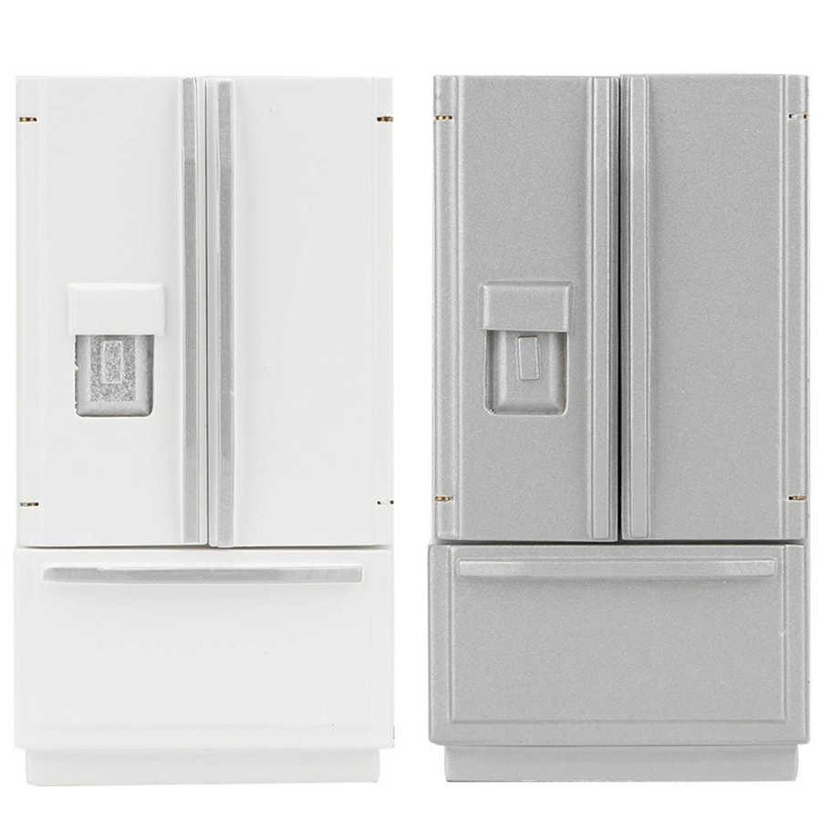 1/12 кукольный домик миниатюрная кухня белый деревянный холодильник морозильник для кукол спальня гостиная аксессуары детские игрушки