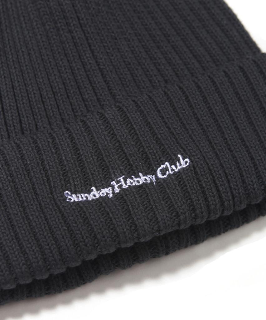 SUNDAY HOBBY CLUB Хлопковая шапка-бини с фирменным логотипом - Темно-серый
