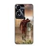 Coque - MANIACASE - Oppo A59 5G - Noir - CRISTIANO RONALDO MESSI GOAT - Souple
