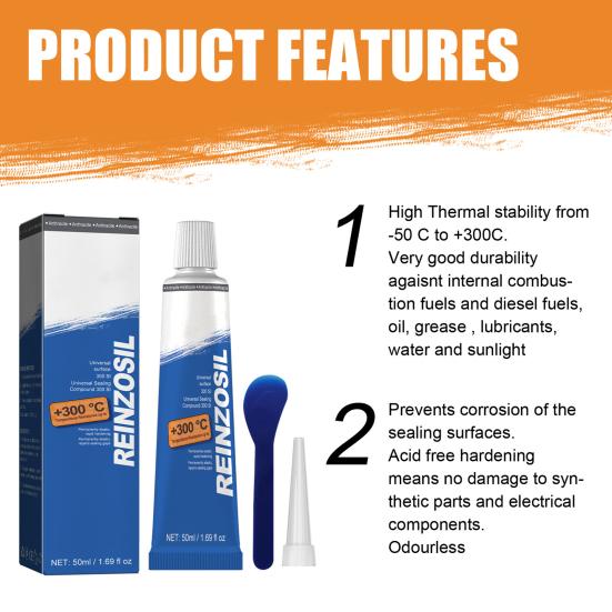1 Set 50ml Engine Sealant High Temperature Resistant Strong Adhesive Car Motor Gap Seal Glue Repair Paste Auto Supplies