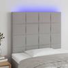 VidaXL LED Headboard Bedroom Furniture Single Bed Accessory Headboard Bed Frame Interior Light Grey 3122406