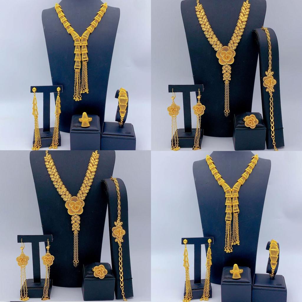 Dubai Wedding Jewelry Flowers Arab Middle East Africa Ethiopia Necklace Bracelet Ring Earrings 2026