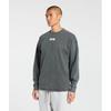 Gymshark Heavyweight Rib Crew Asphalt Grey A1b5c Gc02