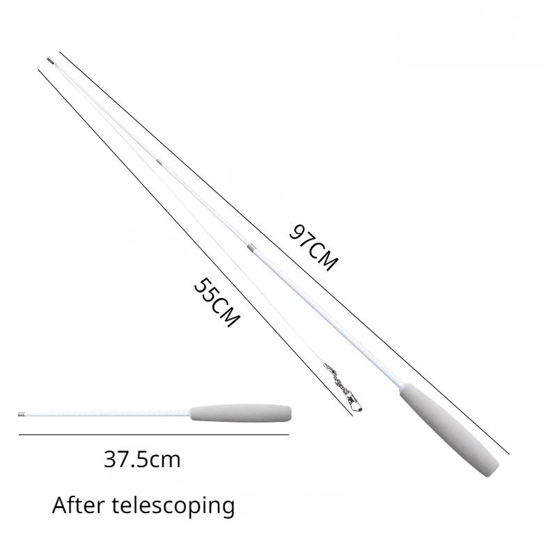 Кошачья палочка-дразнилка, гибкая, трехсекционная, телескопическая, удочка, игрушка для кошек, забавная палочка для кошек, удочка для ловца игрушек, незаменимый артефакт для кошек
