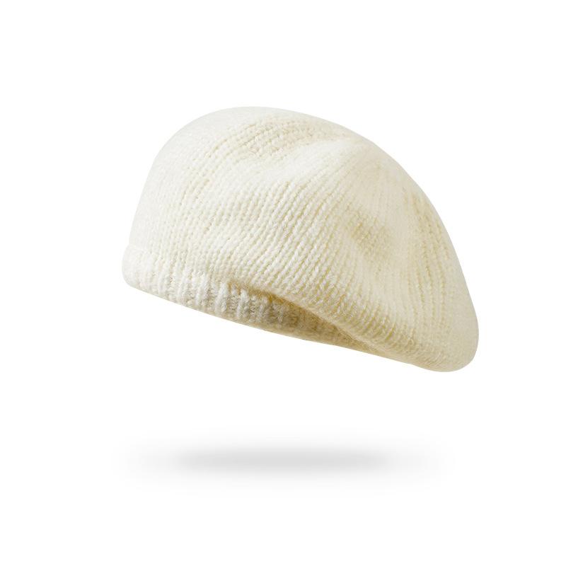 Вязаный берет, осенне-зимняя плюшевая шляпа художника, универсальная, большая окружность головы, шерстяная шляпа, женская шляпа