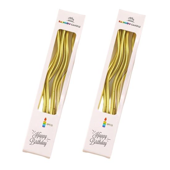 12 шт. спиральные свечи с огнеопасной резьбой для вечеринки