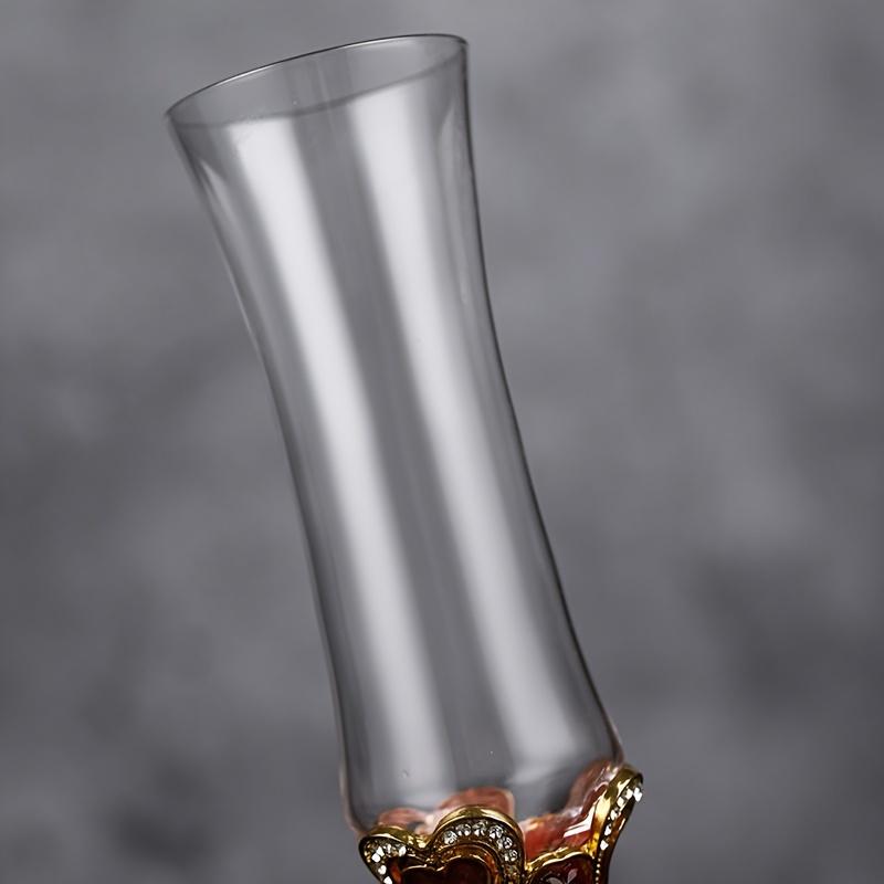 Бокал для шампанского с металлической ножкой, бессвинцовый хрустальный бокал для шампанского, винтажный бокал для шампанского премиум-класса для бара, паба, клуба, ресторана и домашнего использования Drinkw