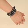 European & American Punk Rivet Leather Bracelet: Trendy Rock Couple Jewelry