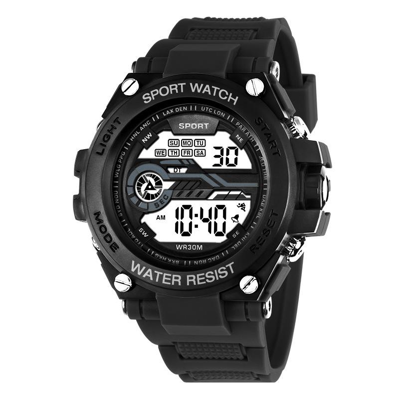 Men's Sports Student High-value Timing Electronic Watch Junior High School Student Trend Luminous Alarm Electronic Watch