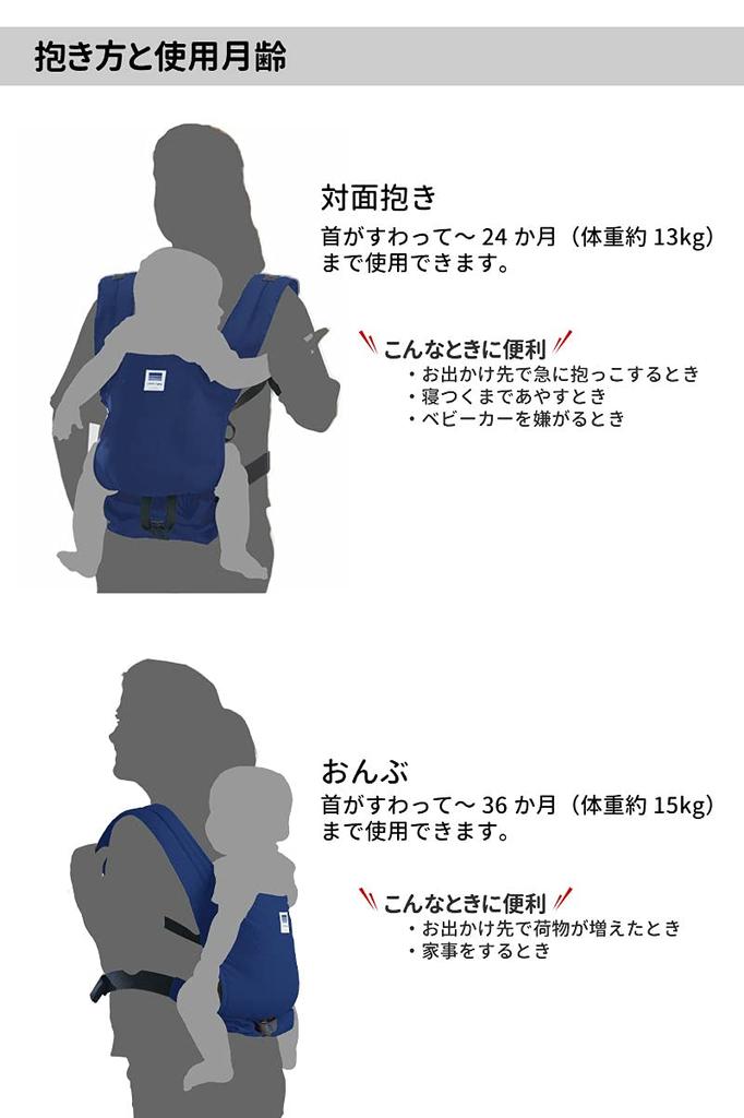 Nippon Atex Carryfree a baby carrier for carrying and carrying your baby on your for ages 4 months and cherry made in Japan Compact, portable, two-way