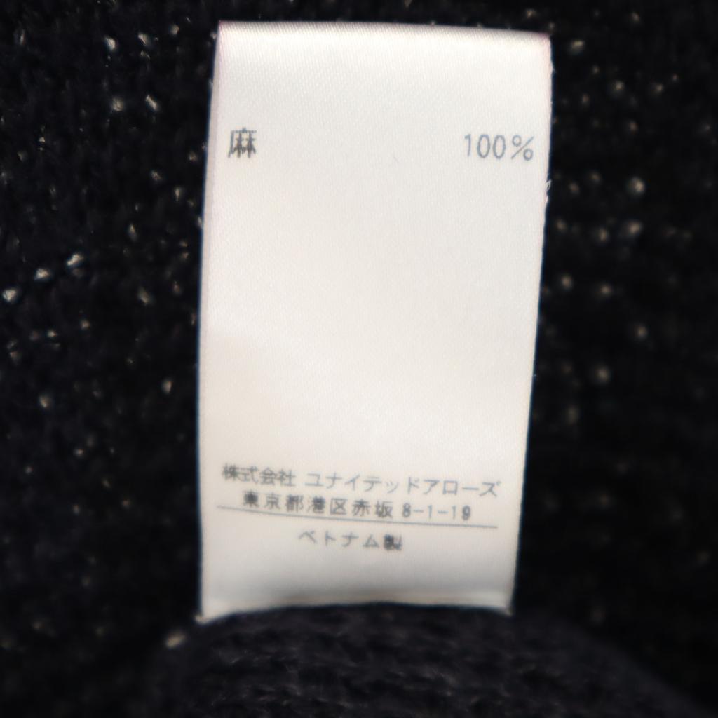 A day in the life UNITED ARROWS linen Short sleeve summer knit L Navy Men's Used