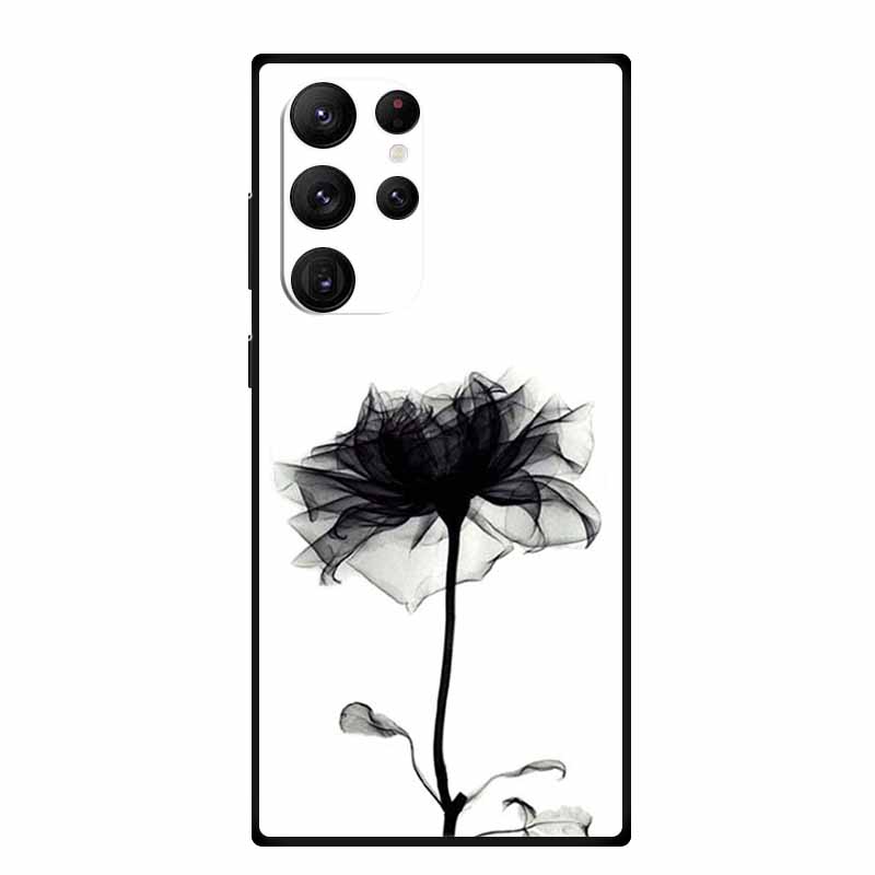 Чехол для Samsung S22 / S23 Ultra S23Ultra Черный Силиконовый Мягкий Чехол для Телефона Для Samsung Galaxy S22 Ultra Задняя Крышка Чехол S 23 Ultra