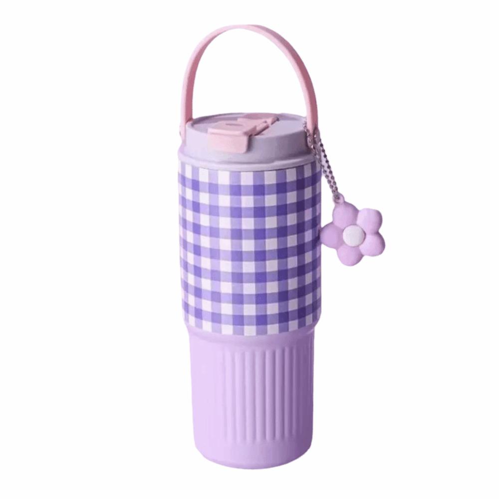 Portable Outdoor Insulated Mug Creative Coffee Tumbler with Handle Drinking Straw Cup Kitchenware