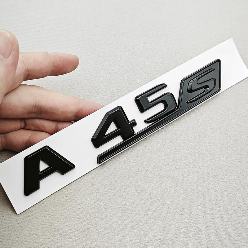 3D ABS Car Letters A45S A45 Logo Rear Trunk Badge Emblem Decals For Mercedes Benz AMG A45 A45S Car Sticker Auto Accessories GX2