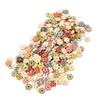 Flower Buttons Retro Rich   Vivid Colors   Wood Wide Application Craft Buttons for Clothing Bag