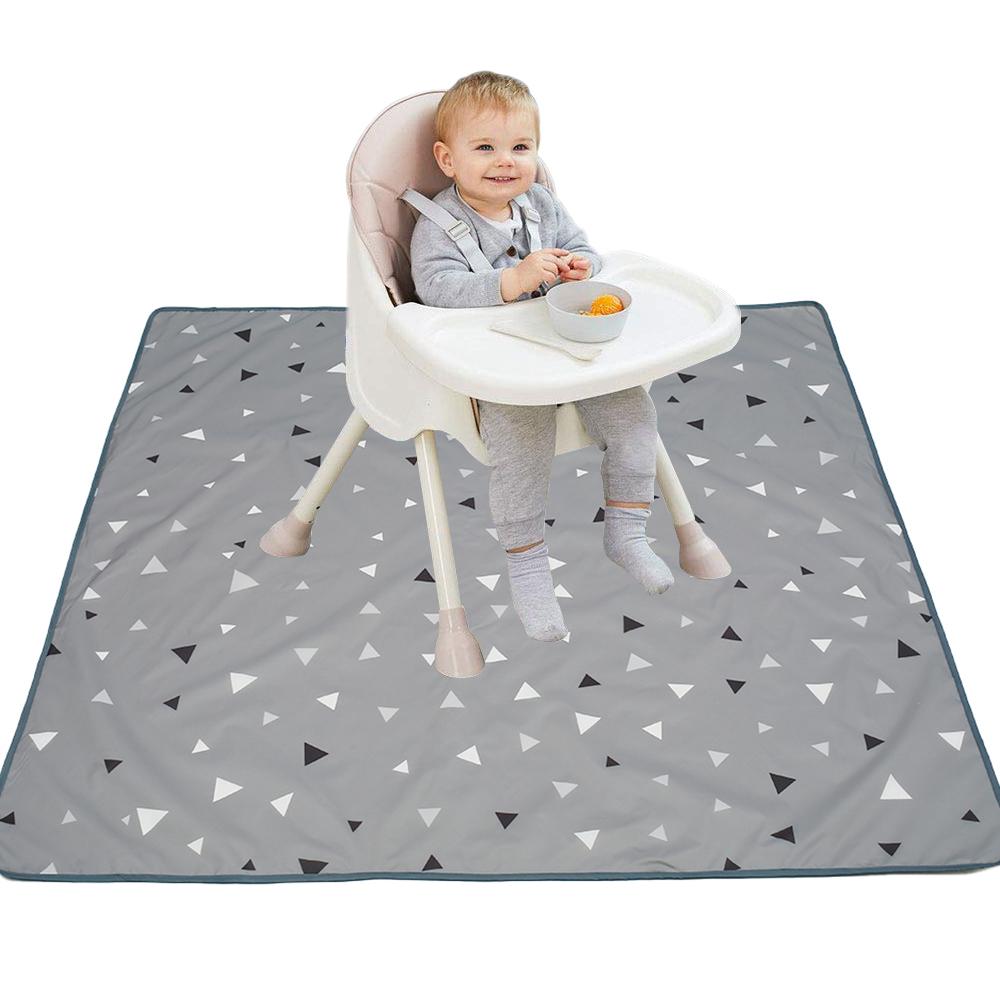 Детский коврик-сплат для под стульчик для кормления, противоскользящий, моющийся, водонепроницаемый напольный коврик от брызг, складной коврик для ползания, детский игровой коврик