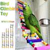 Colorful Wooden Parrot Ladder 8/10/12 Step Ladders Bird Perch Stand Toy  Bird Cage Decoration
