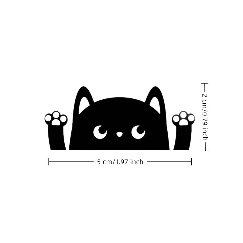 Waterproof Removable Cartoon Cat Car Sticker for Rearview Mirror Window Cute Animal Car Decor