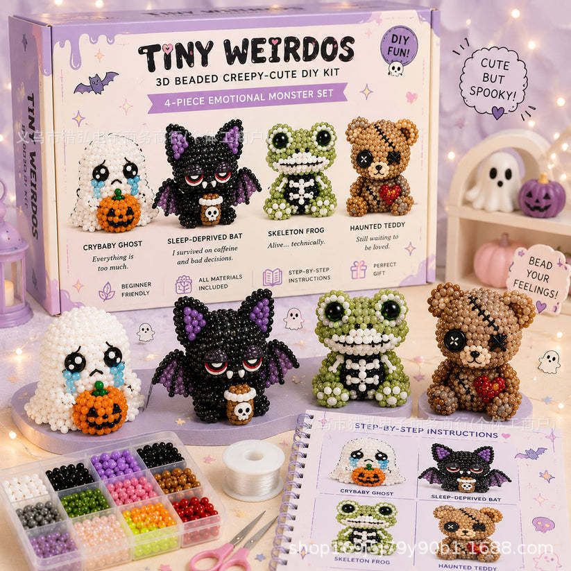New 3D Beaded Figurine Kit Ideal DIY Gift Set with Beautiful Packaging for Craft Lovers