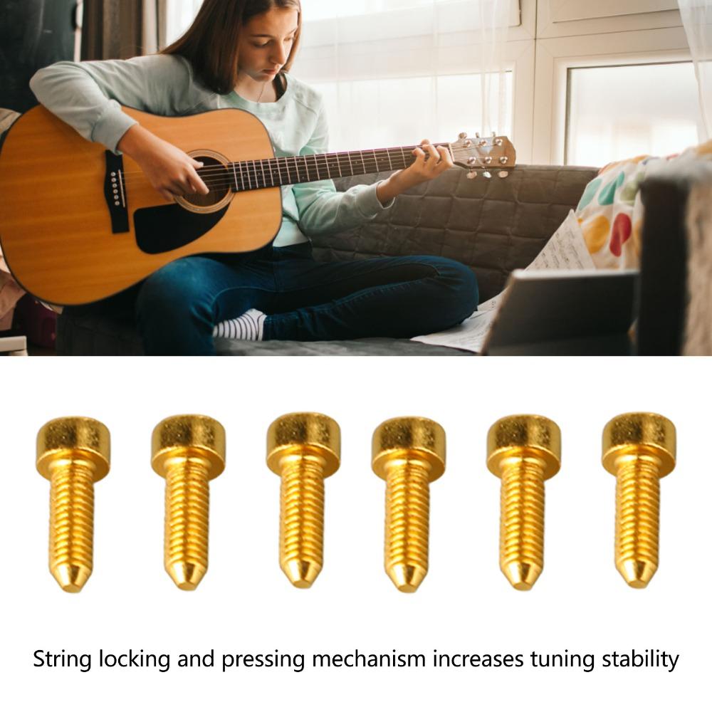 6PCS Metal Guitar Hex Head Screws Black Golden Silver Guitar Mounting Screws Electric Guitar