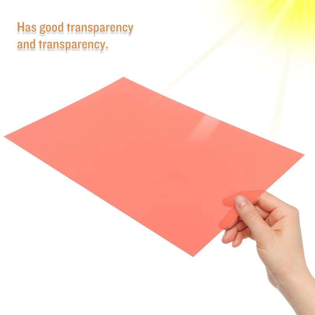 Tofficu Colored Cellophane Colored Cellophane PVC Craft Craft Transparent 8 Set of 18 Sheets, Cellophane, Material, Durable, Packing, Wrapping, DIY,